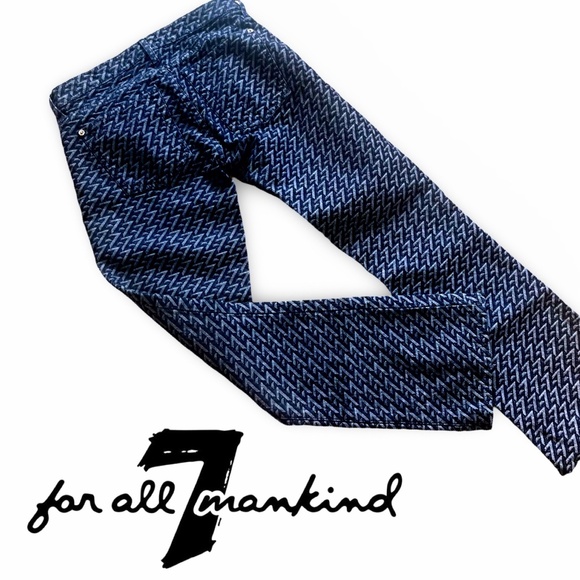 NWOT - 7 For All Mankind - ORIGINAL BOOTCUT - DARK - HARRINGBONE JEAN - 29 x 30' - Picture 5 of 15